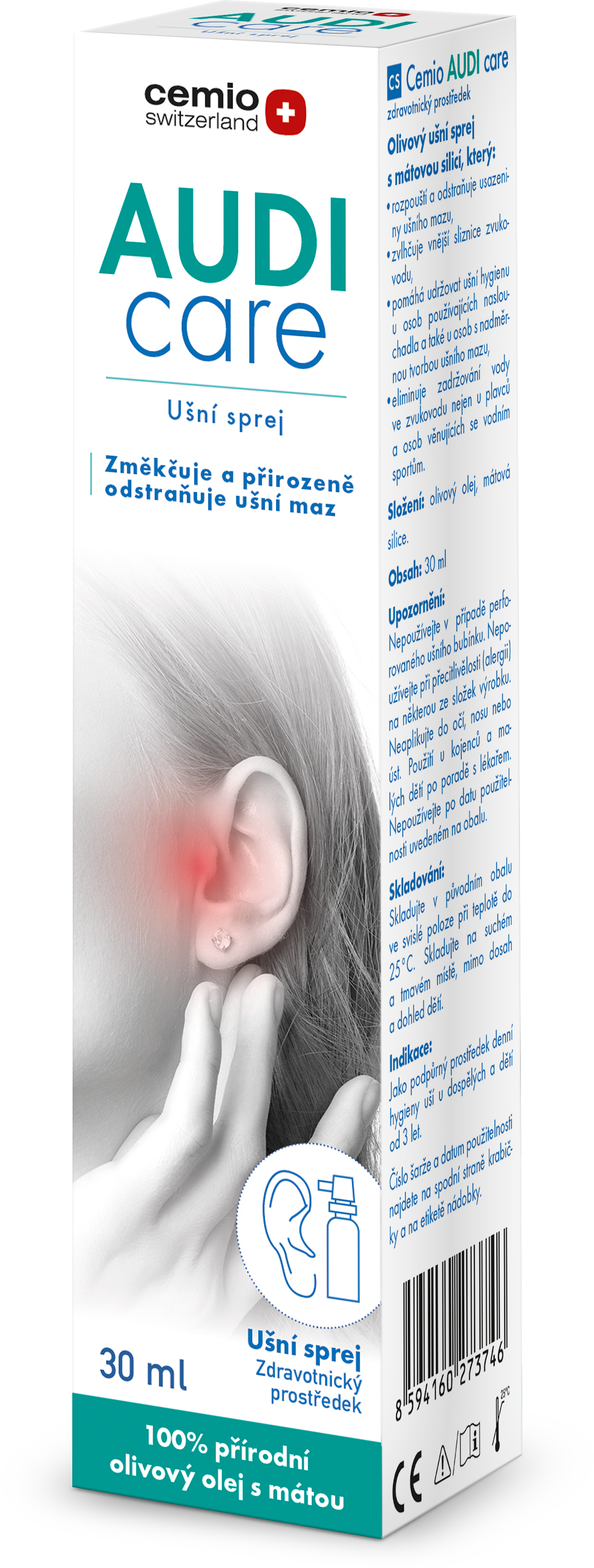 Cemio AUDI care ušný sprej 30 ml