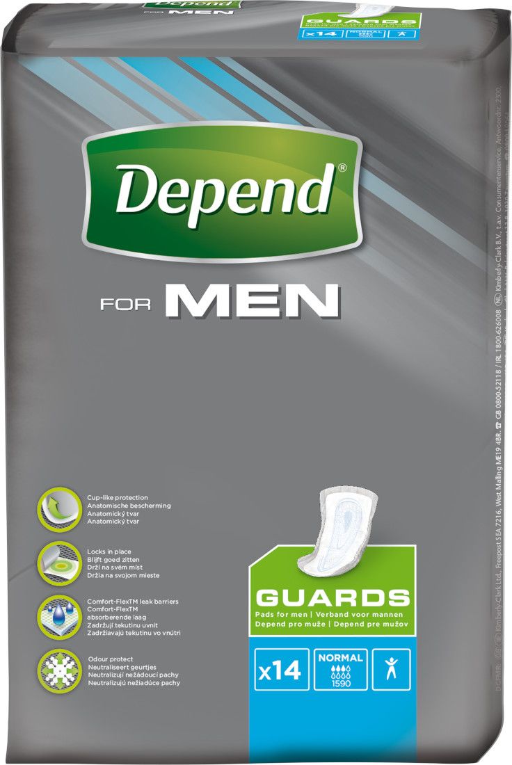 Depend for men 2 vložky inkontinenčné pre mužov 14 ks