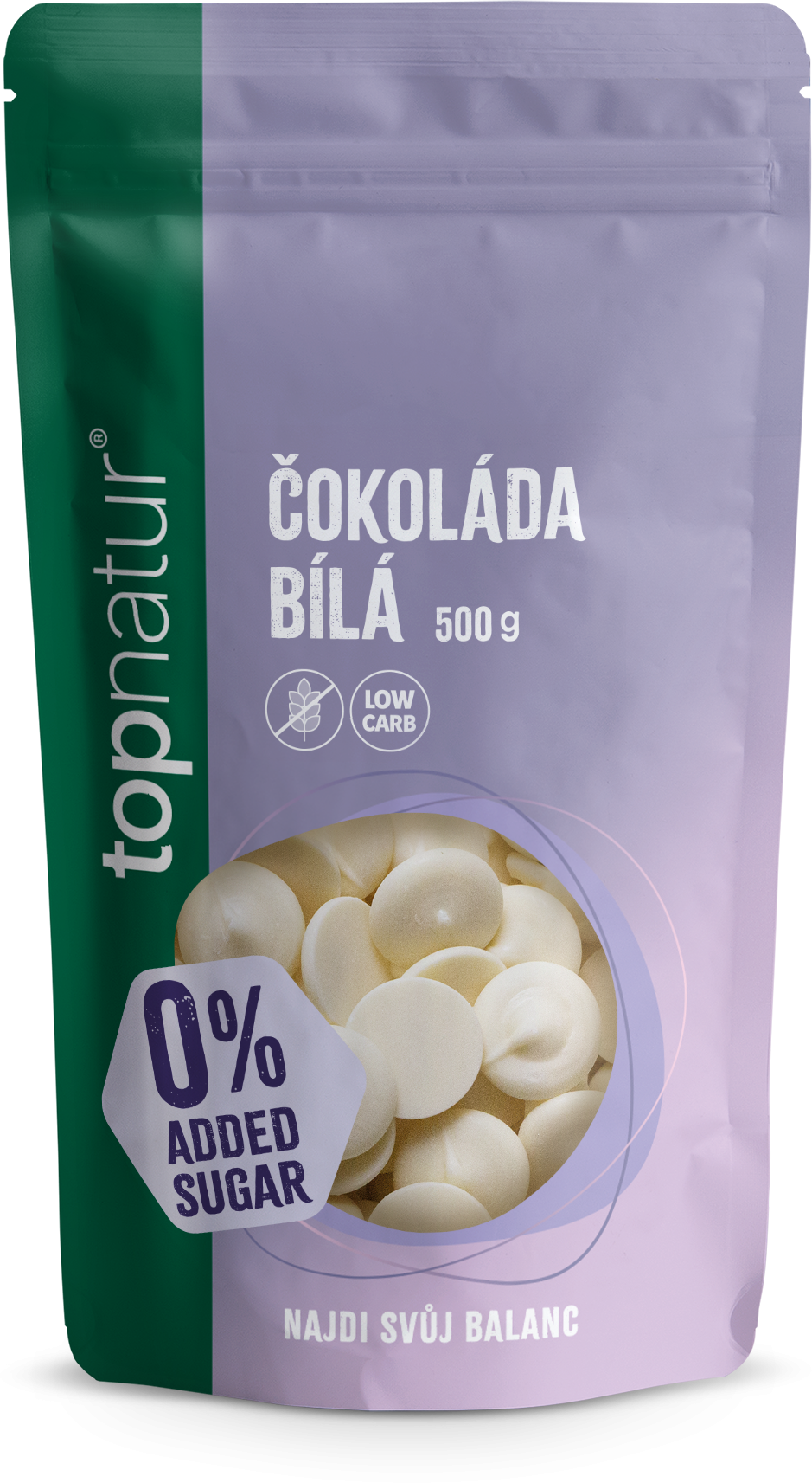 Topnatur No Added Sugar Čokoláda biela 500 g