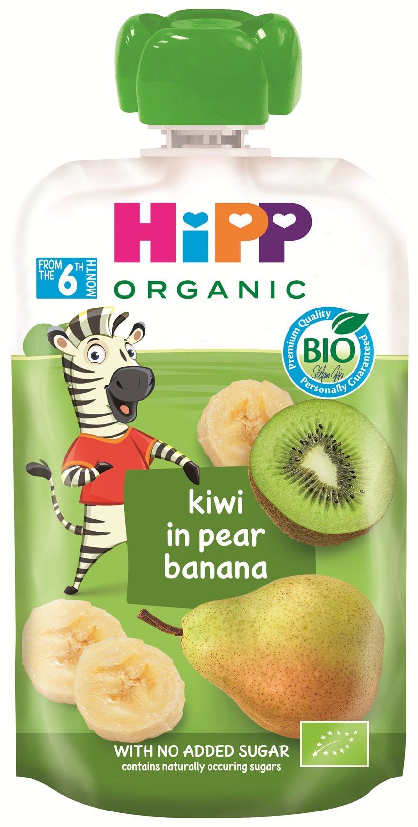 HiPP BIO Hippis 100% ovocie Hruška-Banán-Kiwi 100 g