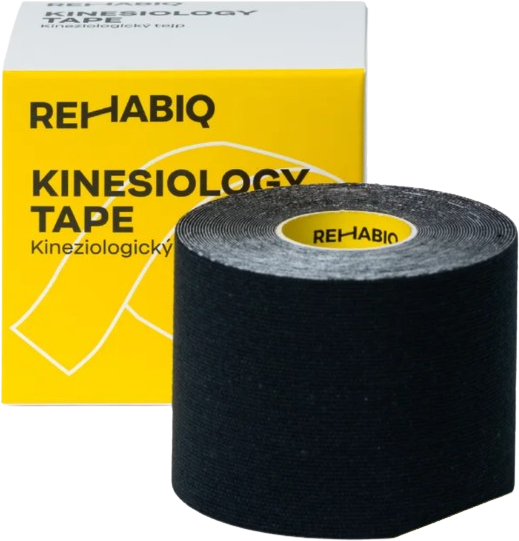 Rehabiq Kinesiology Tape, tejpovacia páska čierna 5 m