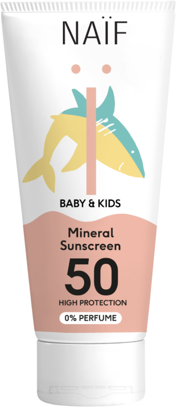 NAÏF Ochranný krém na opaľovanie SPF 50 pre deti a miminka bez parfemácie 100 ml