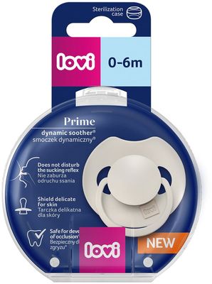 LOVI Cumlík silikónový dynamický Prime 0-6m Coconut