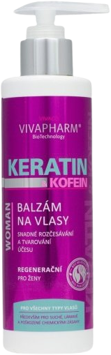VivaPharm Keratínový balzam na vlasy pre ženy 200 ml