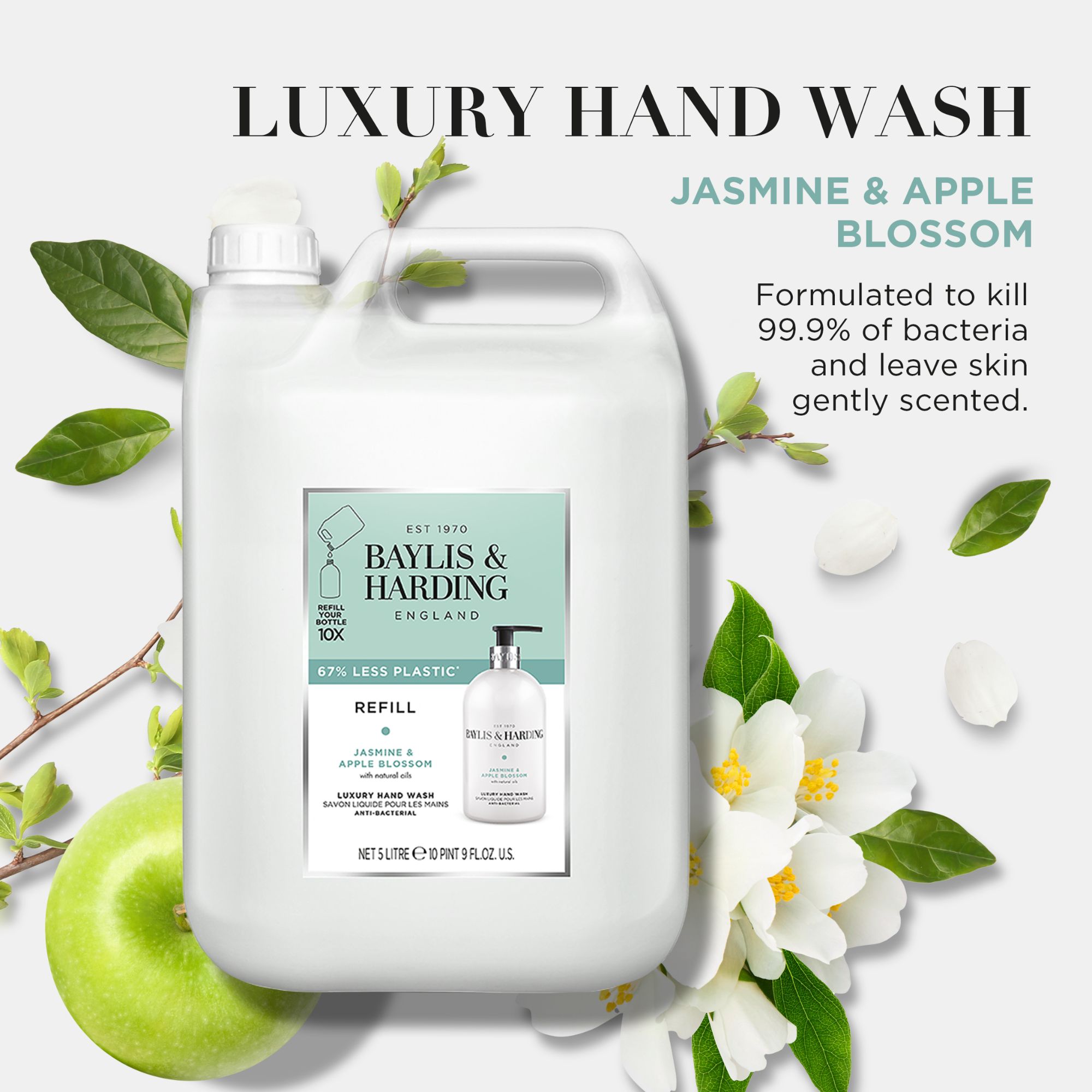 Baylis & Harding Jazmín a jablkový kvet Náplň do tekutého mydla 5 l