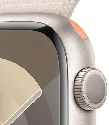 Apple Watch Series 9 45mm Hviezdne biely hliník s hviezdne bielym prevliekacím remienkom