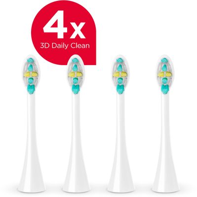 Concept ZK0070 Náhradná hlavica k zubným kefkám PERFECT SMILE ZK701x, 3D Daily Clean, biele 4 ks