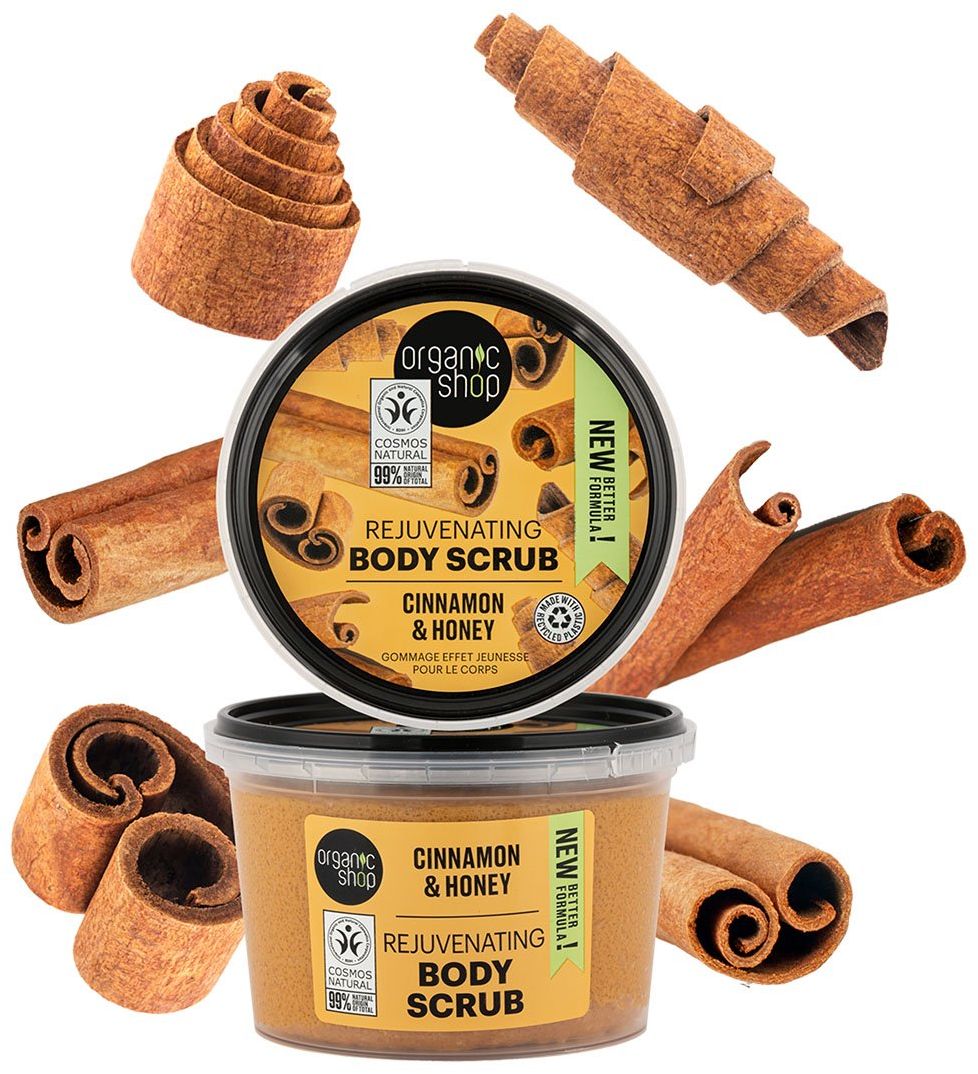 Organic Shop Omladzujúci telový peeling Škorica a med 250 ml