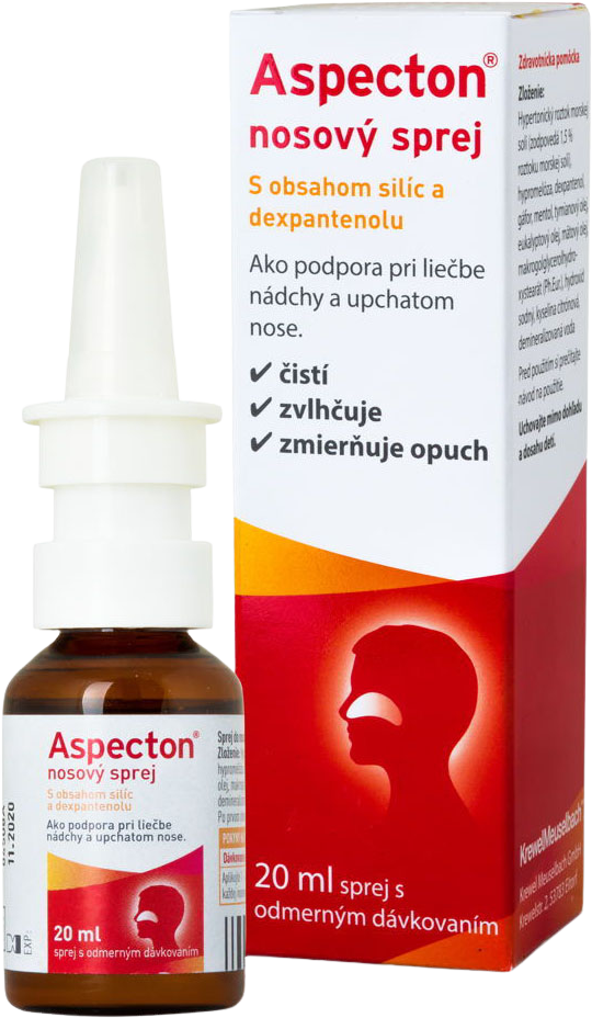 Aspecton nosový sprej s obsahom silíc a dexpantenolu 20 ml