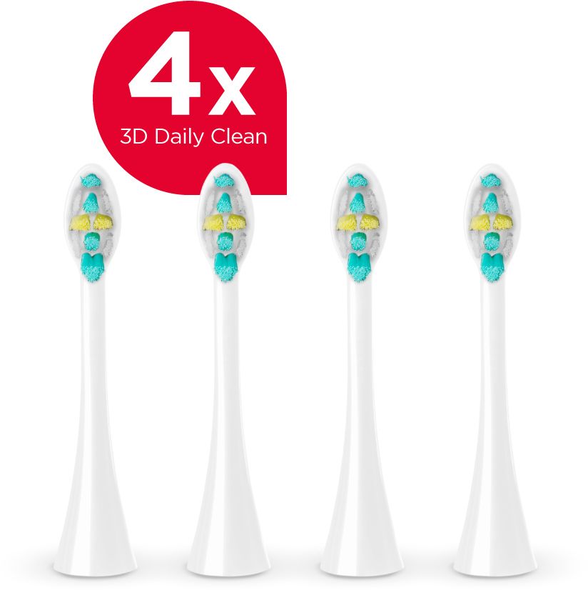 Concept ZK0070 Náhradná hlavica k zubným kefkám PERFECT SMILE ZK701x, 3D Daily Clean, biele 4 ks