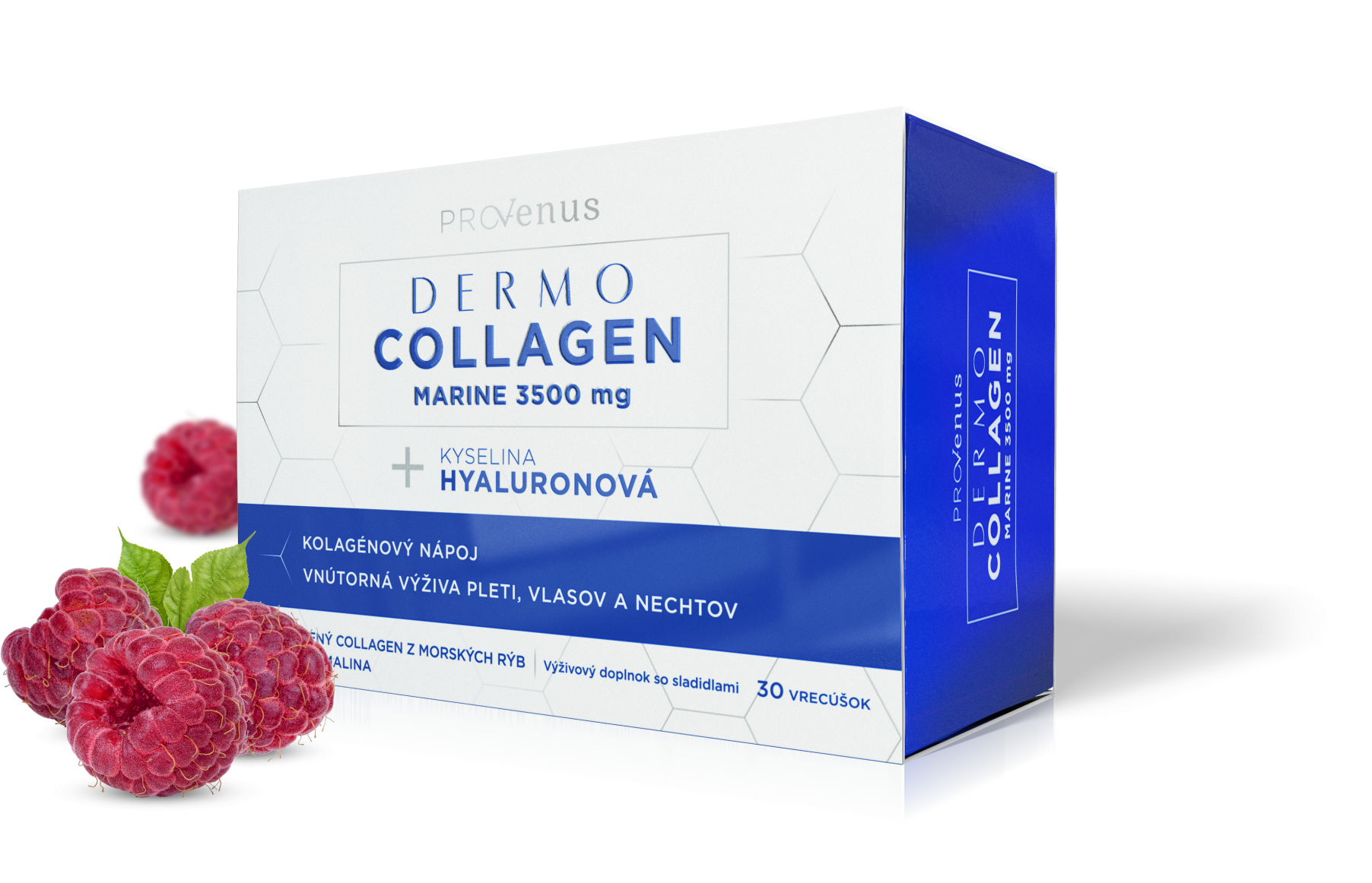 ProVenus DermoCollagen Marine 3500 mg prášok s malinovou príchuťou 30 vrecúšok