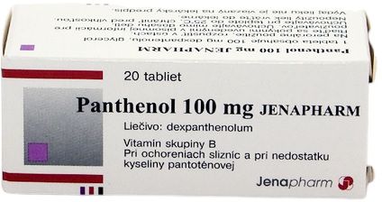 Jenapharm Panthenol 100 mg 20 tabliet