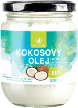 Allnature Kokosový olej panenský BIO 200 ml