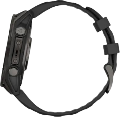 Garmin fēnix 8 – 47 mm, AMOLED, Sapphire, Carbon grey DLC s Black/Grey silikónovým remienkom