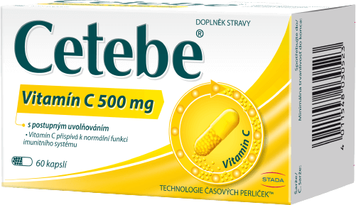 Cetebe ® Vitamín C 500 mg s postupným uvoľňovaním 60 kapsúl