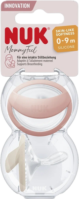 Nuk Dudlík Mommy Feel 0-9m krém 2 ks