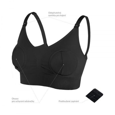 TrueLife Nutrio Bra XL Dojčiacia podprsenka s uchytením k odsávačke mlieka