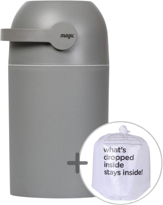 Magic Plienkový systém, kapacita 25ks použitých plienok, tmavá šedá