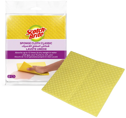 3M Scotch-Brite™ Classic hubková utierka, žltá 5 ks