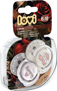 LOVI Cumlík silikónový dynamický I Love 6-18m 2 ks