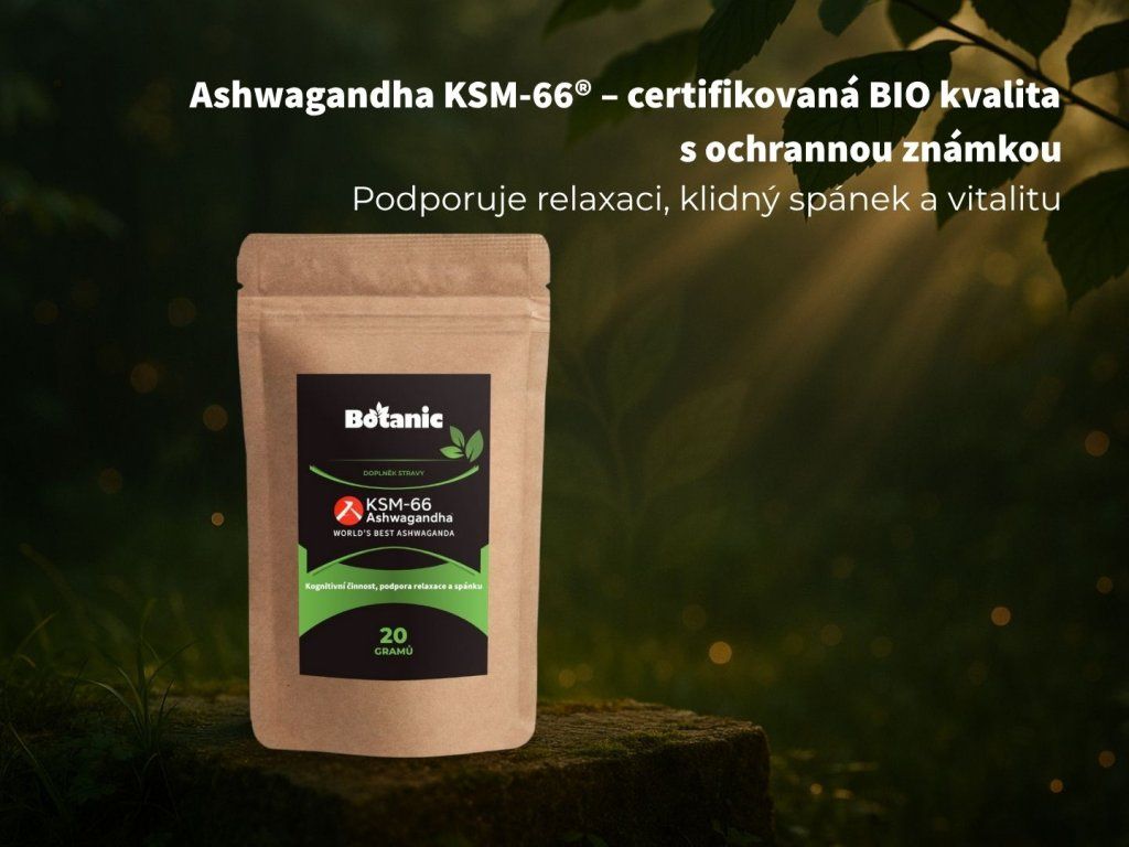 Botanic Ashwagandha KSM—66® - Extrakt prášok BIO 20 g