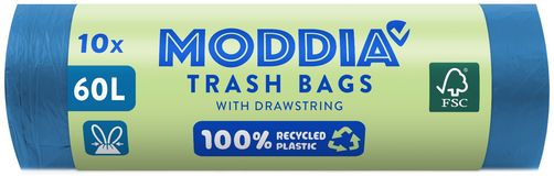 Moddia Odpadkové vrecia so zaťahovacou páskou 10 x 60 l