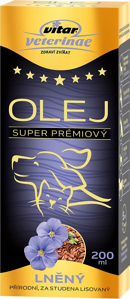 Vitar Veterinae Ľanový olej 200 ml