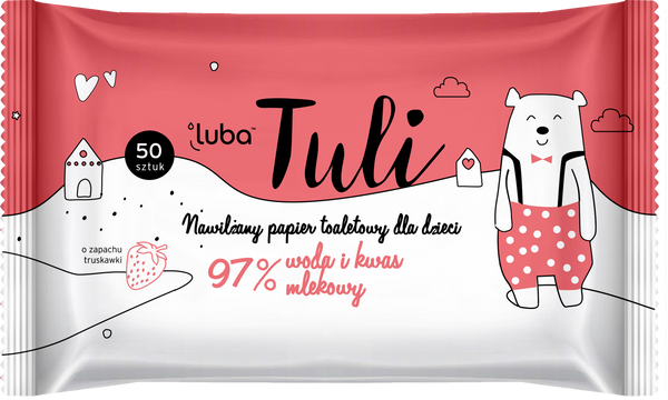 Luba Tuli detský vlhčený toaletný papier s 97% vody a kyselinou mliečnou 50 ks