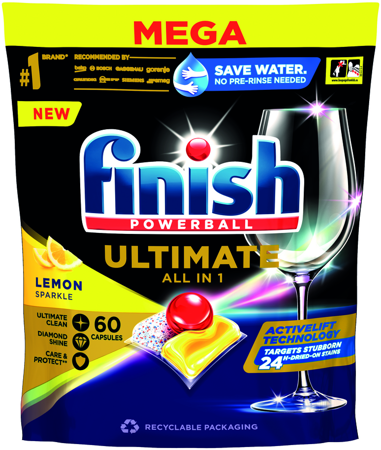 Finish Quantum Ultimate Kapsuly do umývačky riadu Lemon 60 ks