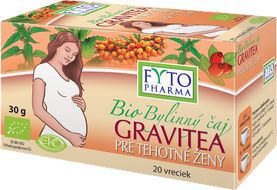 Fyto Pharma Gravitea BIO Bylinný čaj pre tehotné, porciovaný 20 x 1.5 g