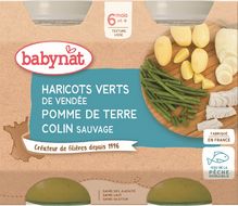 Babybio menu zemiaky a zelené fazolky s morskou šťukou 2 x 200 g