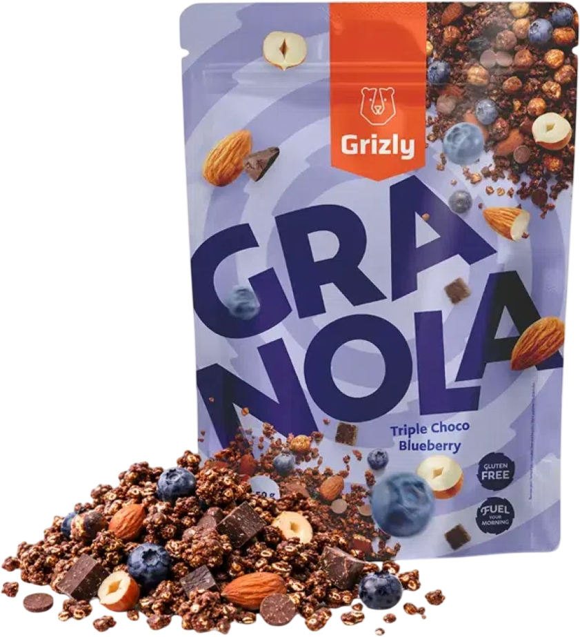 Grizly Granola triple choco blueberry 450 g