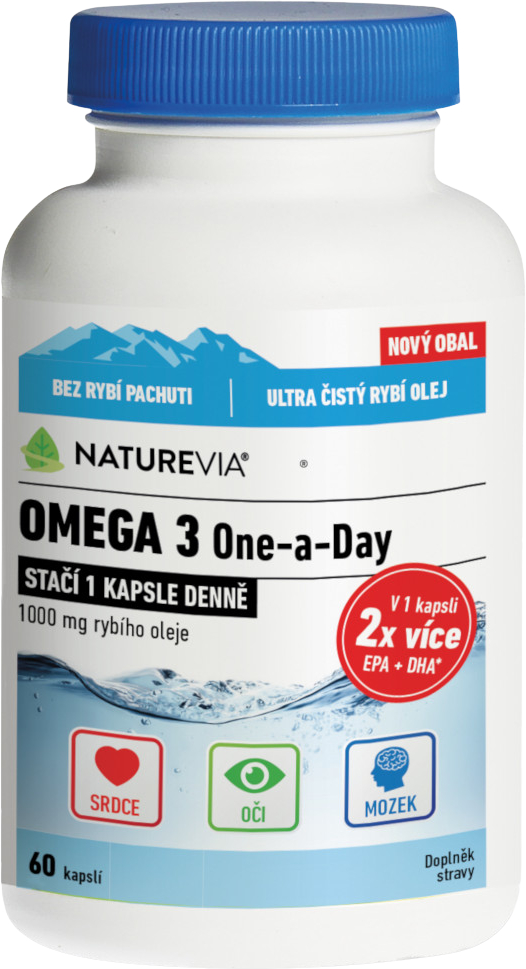 NatureVia Omega 3 One a Day 60 kapsúl