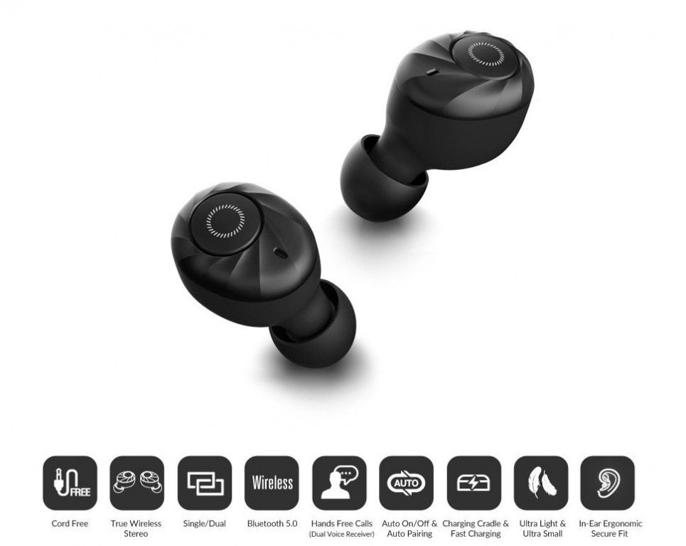 Cowon CT5 Bluetooth sluchátka Black