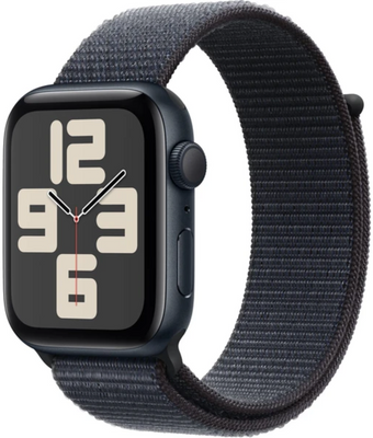Apple Watch SE (2024) 40mm Temne atramentový hliník s atramentovo fialovým prevliekacím remienkom