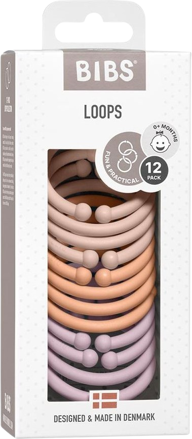 BIBS Loops krúžky, Blush/ Peach/ Dusky Lilac 12 ks