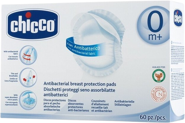 Chicco Vložky do podprsenky antibakteriálne 60 ks