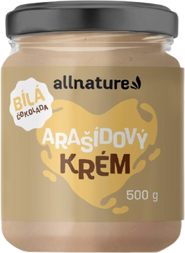 Allnature Arašidový krém s bielou čokoládou 500 g