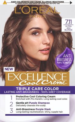 L'Oréal Paris Excellence Cool Creme Permanentná farba 7.11 Ultra popolavá blond