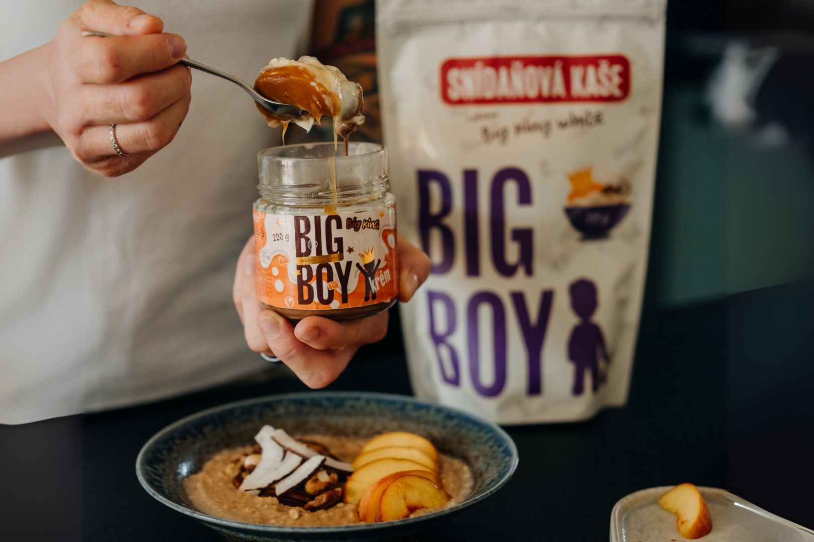 Big Boy Big King - Krém s lieskovými orechmi s mliekom a karamelom 220 g