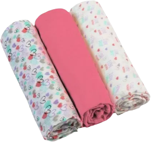 BabyOno Plienky mušelínové Super soft ružové 3 ks