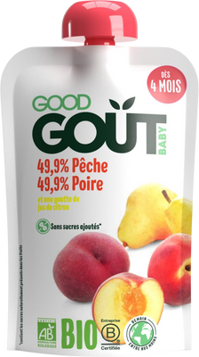 Good Goût BIO Broskyňa s hruškou 120 g