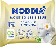 Moddia Vlhčený toaletný papier harmanček & aloe vera 70 ks