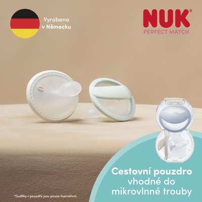 Nuk Cumlík Perfect Match GREEN/BLUE 0-6m BOX 2 ks