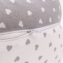 Scamp Kojenie podložka Little heart White Grey