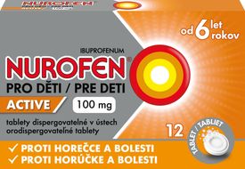Nurofen pre deti Active tablety 100 mg 1 x 12 tabliet