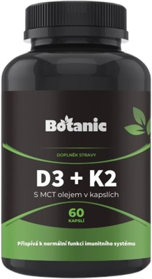 Botanic Vitamín D3 + K2 - s MCT olejom 60 kapsúl