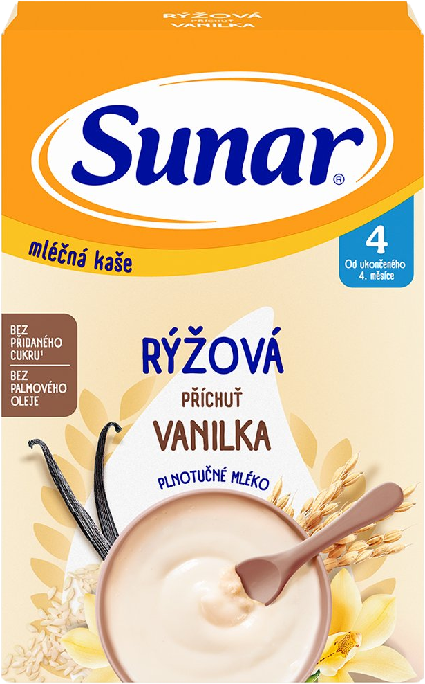 Sunar mliečna kaša ryžová vanilková 210 g