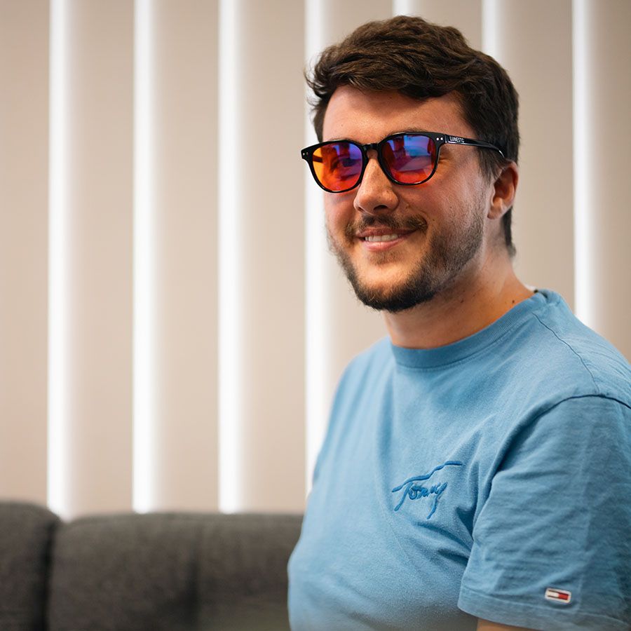 Lunesto Blue Light - oranžové okuliare blokujúce modré svetlo - čierne