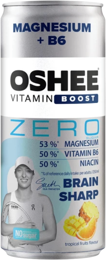 Oshee Vitamin Boost Horčík+B6 Zero 250 ml
